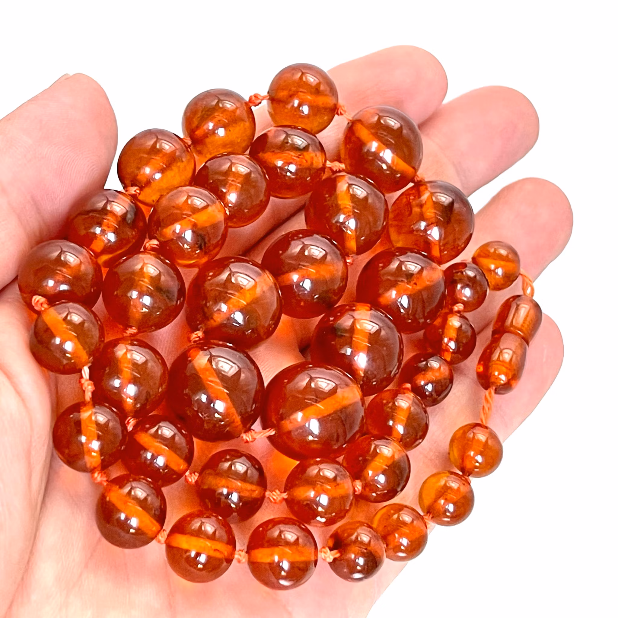 Collar de ámbar natural vintage