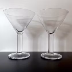 2 stk, vintage Bodum martini i klart glas, cocktailglas