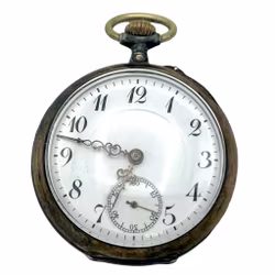 Antik Cuivre silver fickur, 15 Rubis