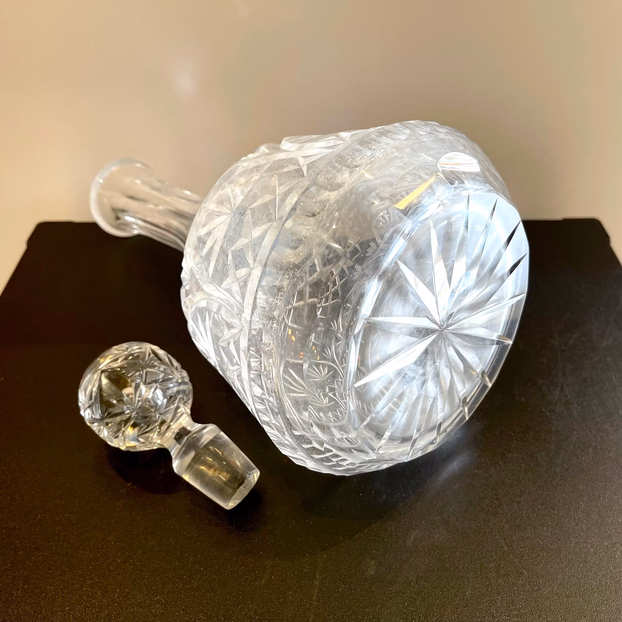 Vintage krystal vinkaraffel Thomas Webb Wellington