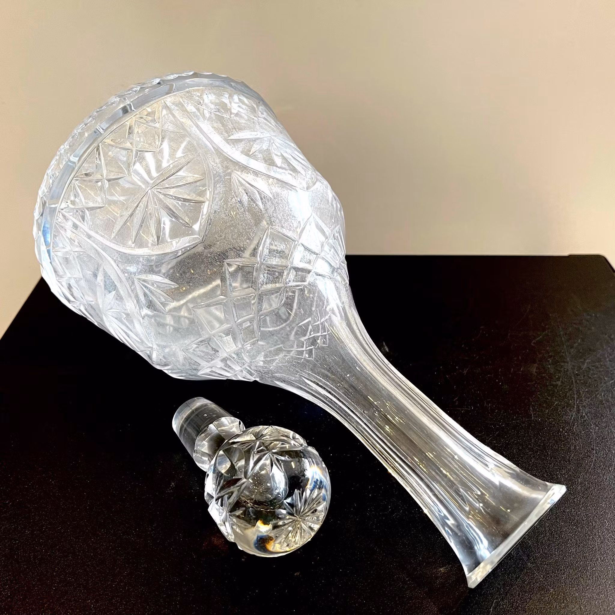 Vintage krystal vinkaraffel Thomas Webb Wellington