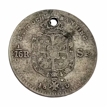Oskar I - 1/16 Riksdaler Specie 1850