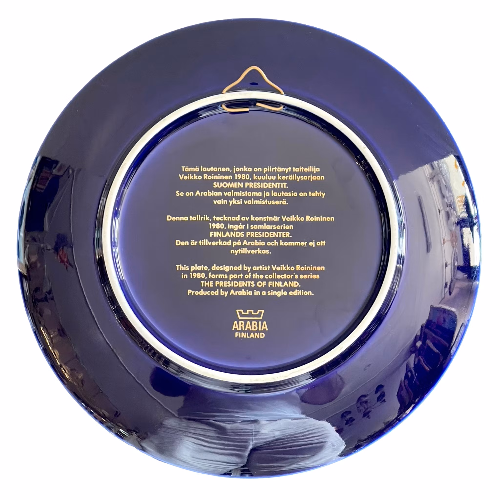 Minnesplatta, Finlands presidenter, K.J. Ståhlberg 1919-1925, Arabien