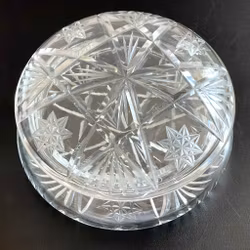 Kristall skål med lock