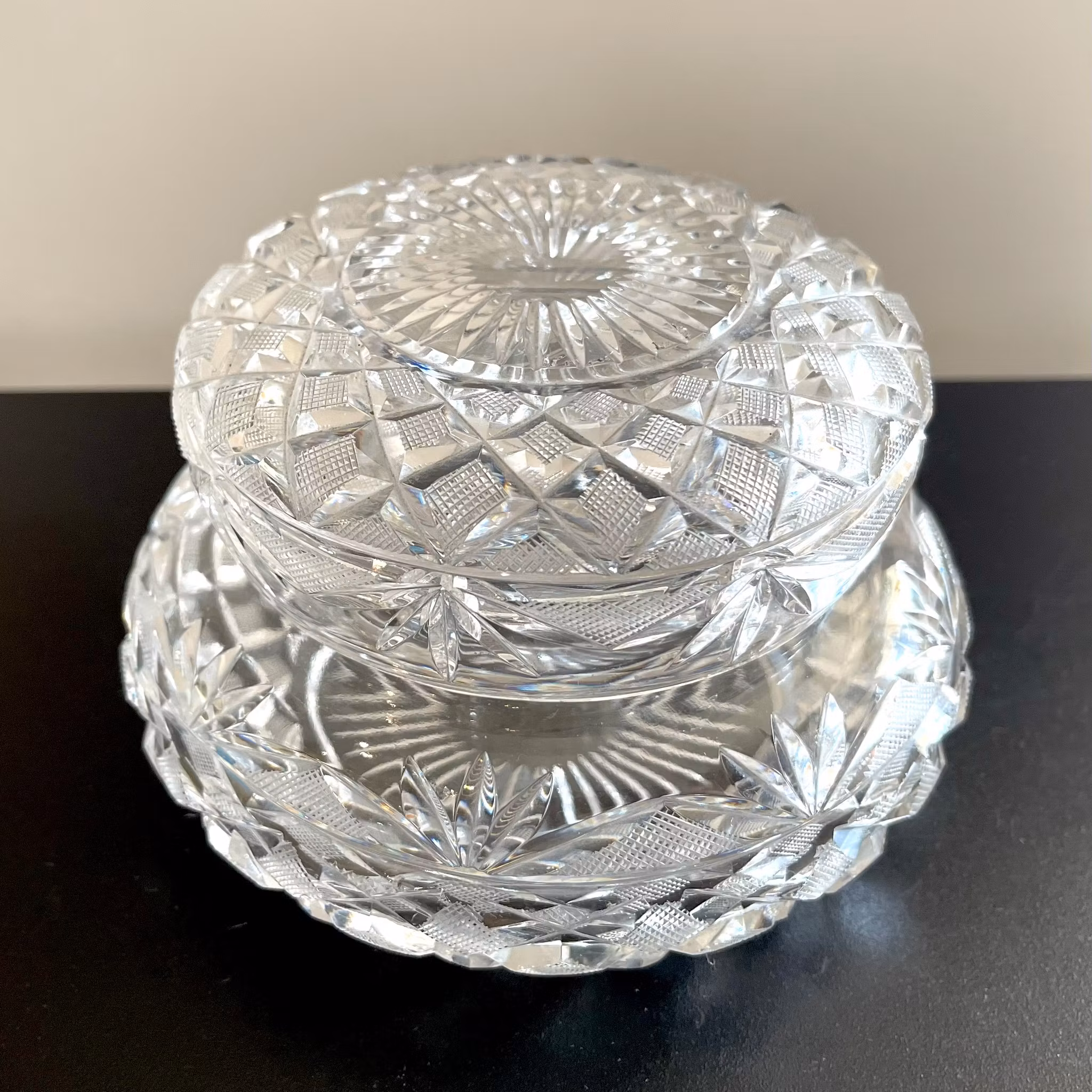 Bol en cristal avec couvercle