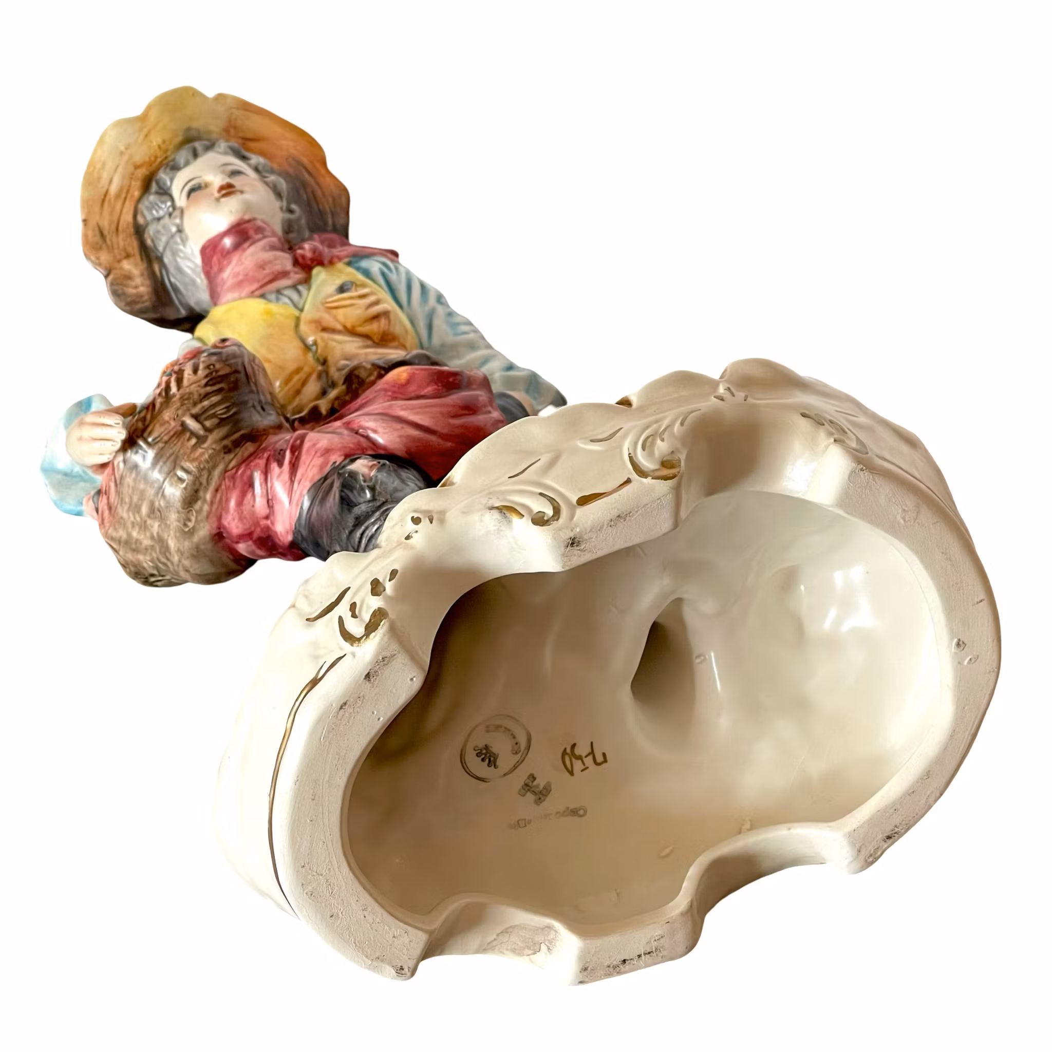 Vintage Capodimonte porselensfigur, Italia