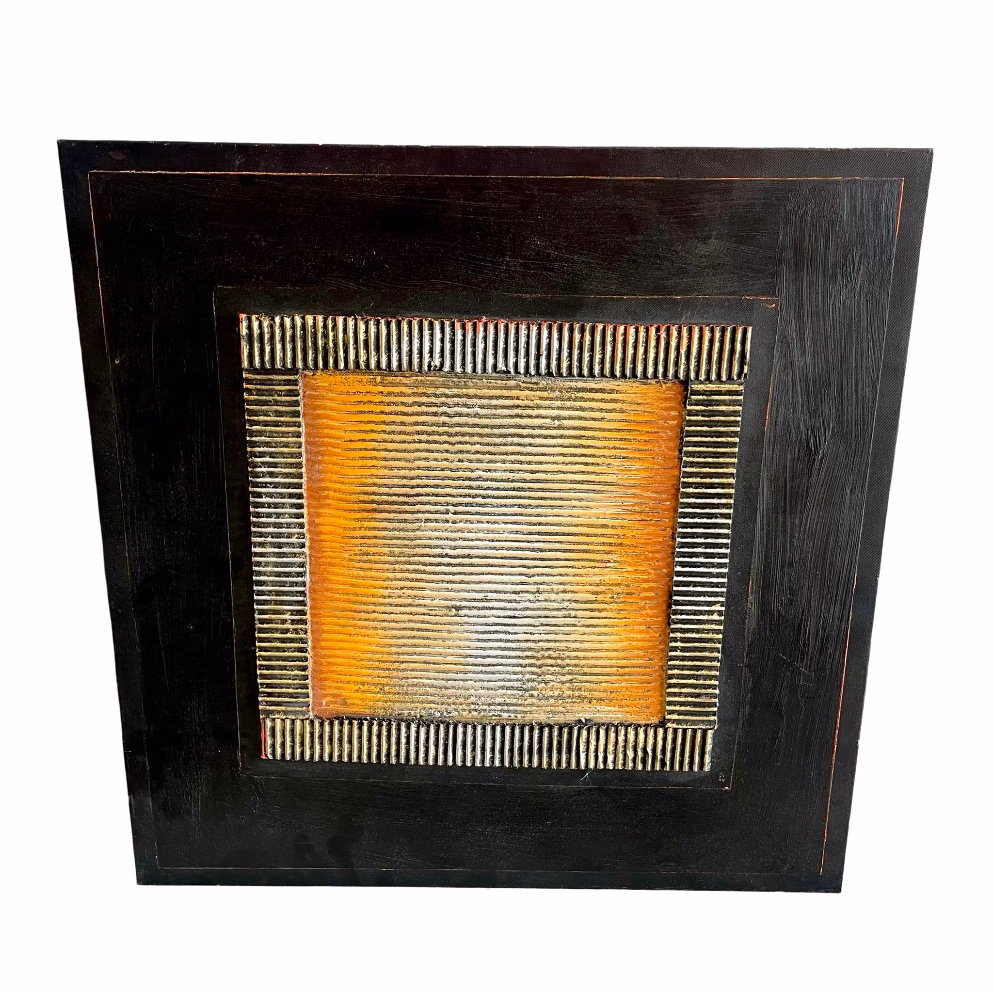 Oidentifierad konstnär, Olja på duk, 3D färgad Kartong Relief