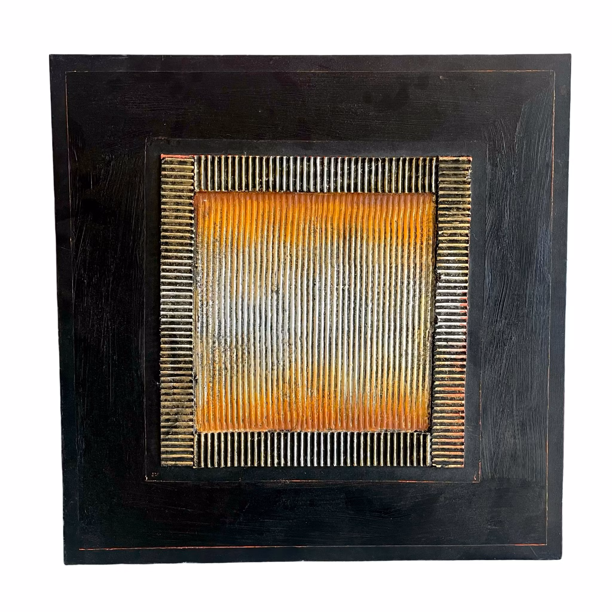 Oidentifierad konstnär, Olja på duk, 3D färgad Kartong Relief