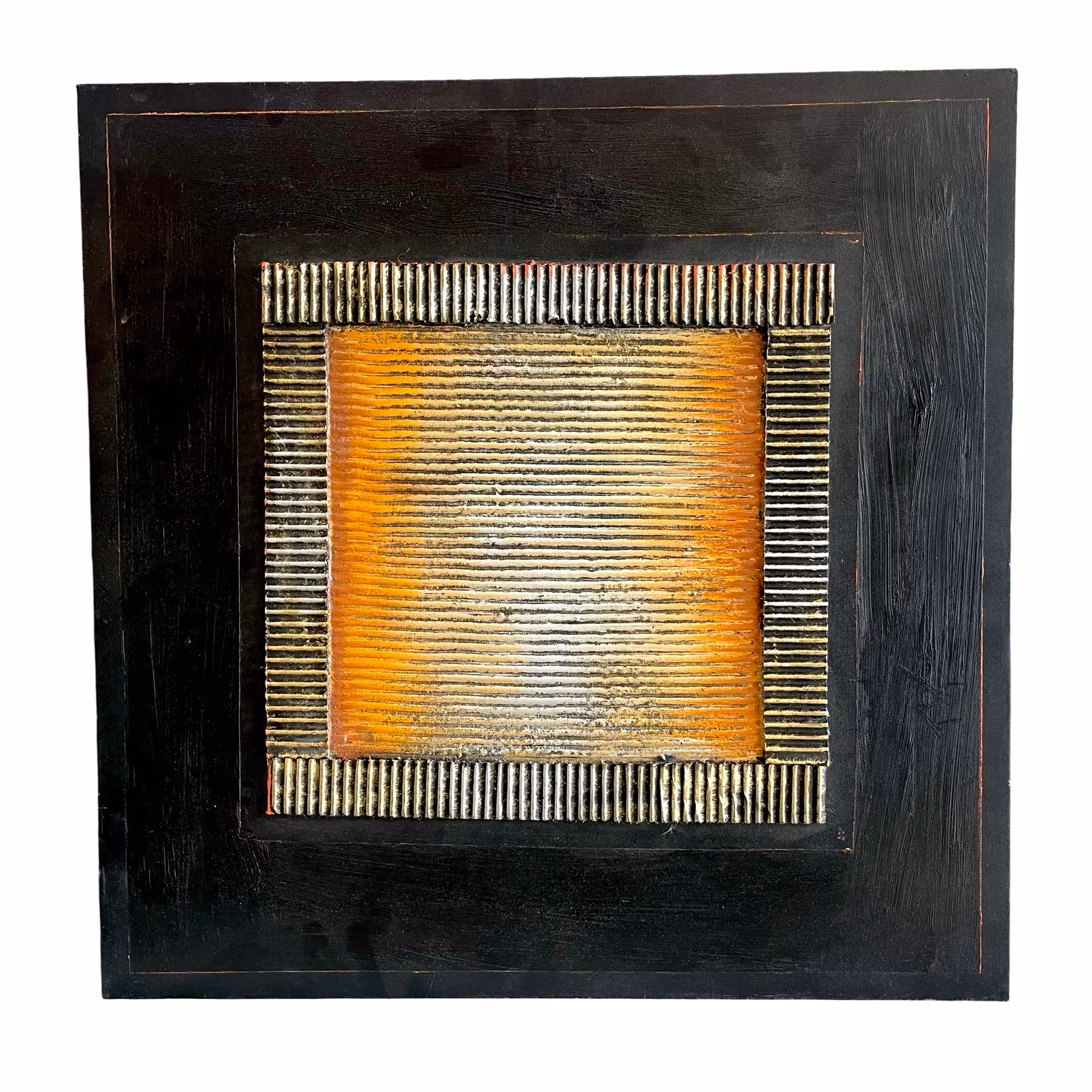 Oidentifierad konstnär, Olja på duk, 3D färgad Kartong Relief