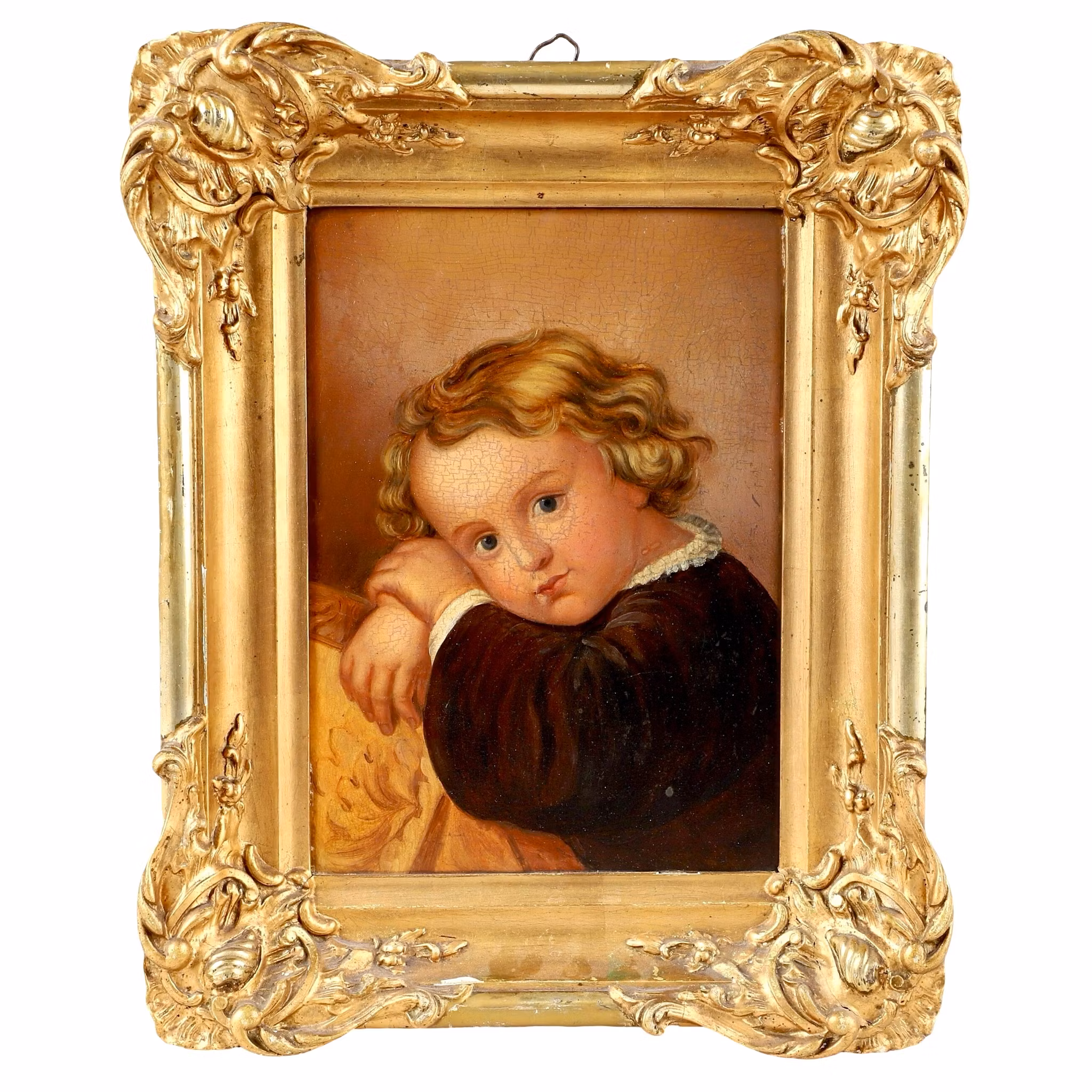 Realizm XIX w. Olej na Pannå Portret dziecka w stylu Greuze'a