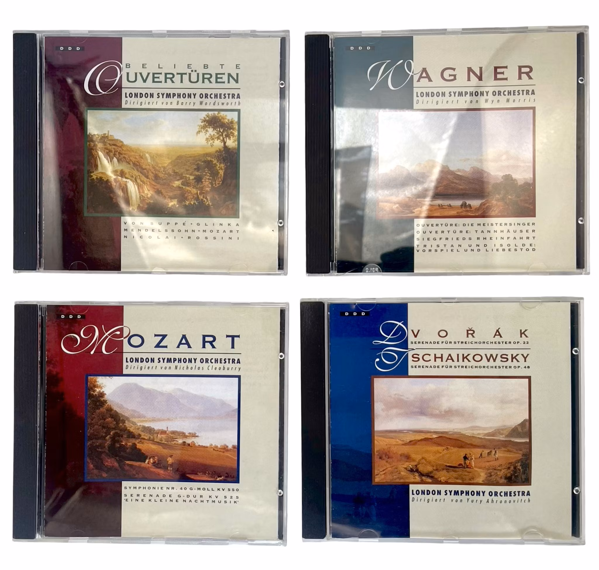 Mozart Wagner Dvorak Tschaikowsky London Symphony Orchestra 4 CD