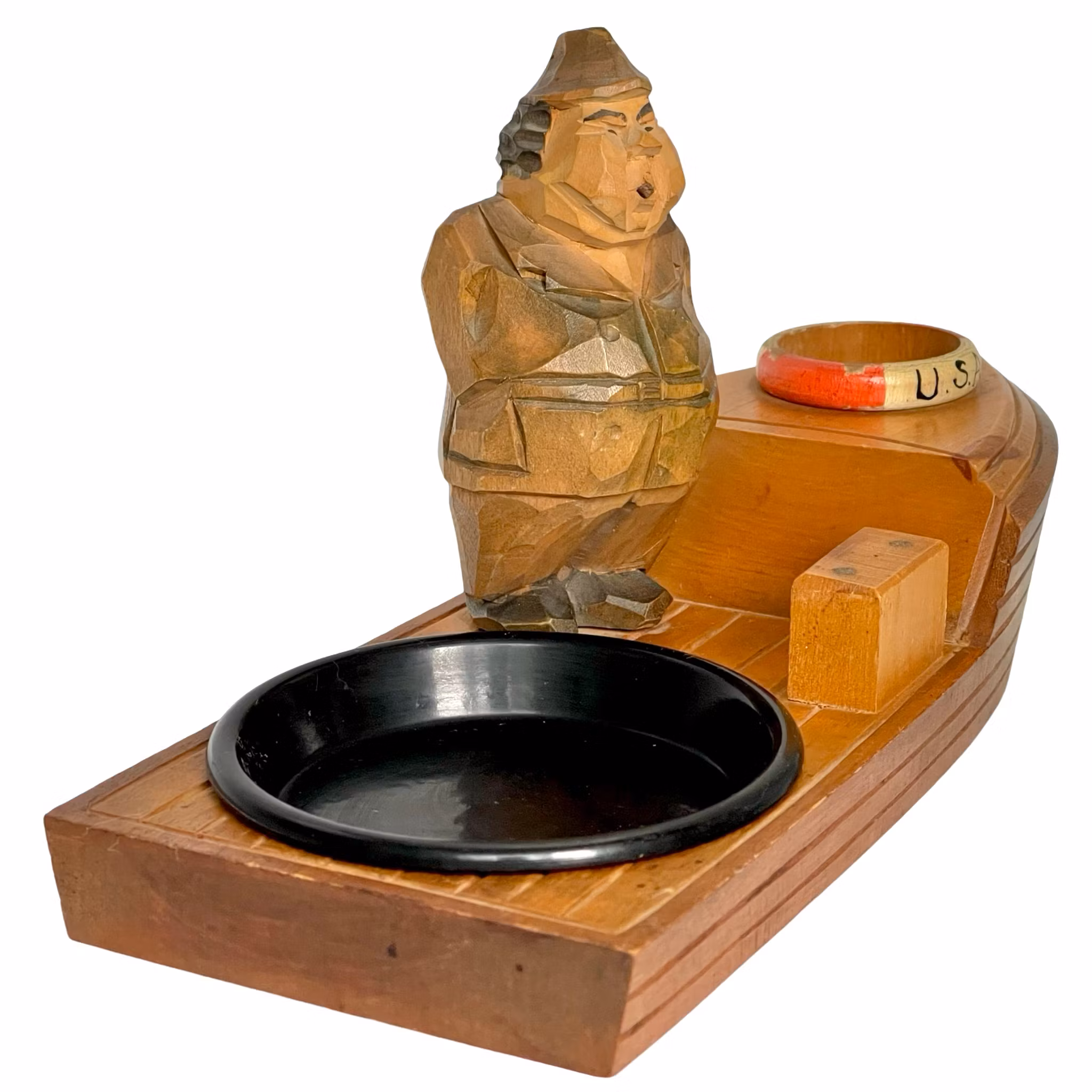 Edvard Persson Tobaksbåd, Træfigur Træskulptur