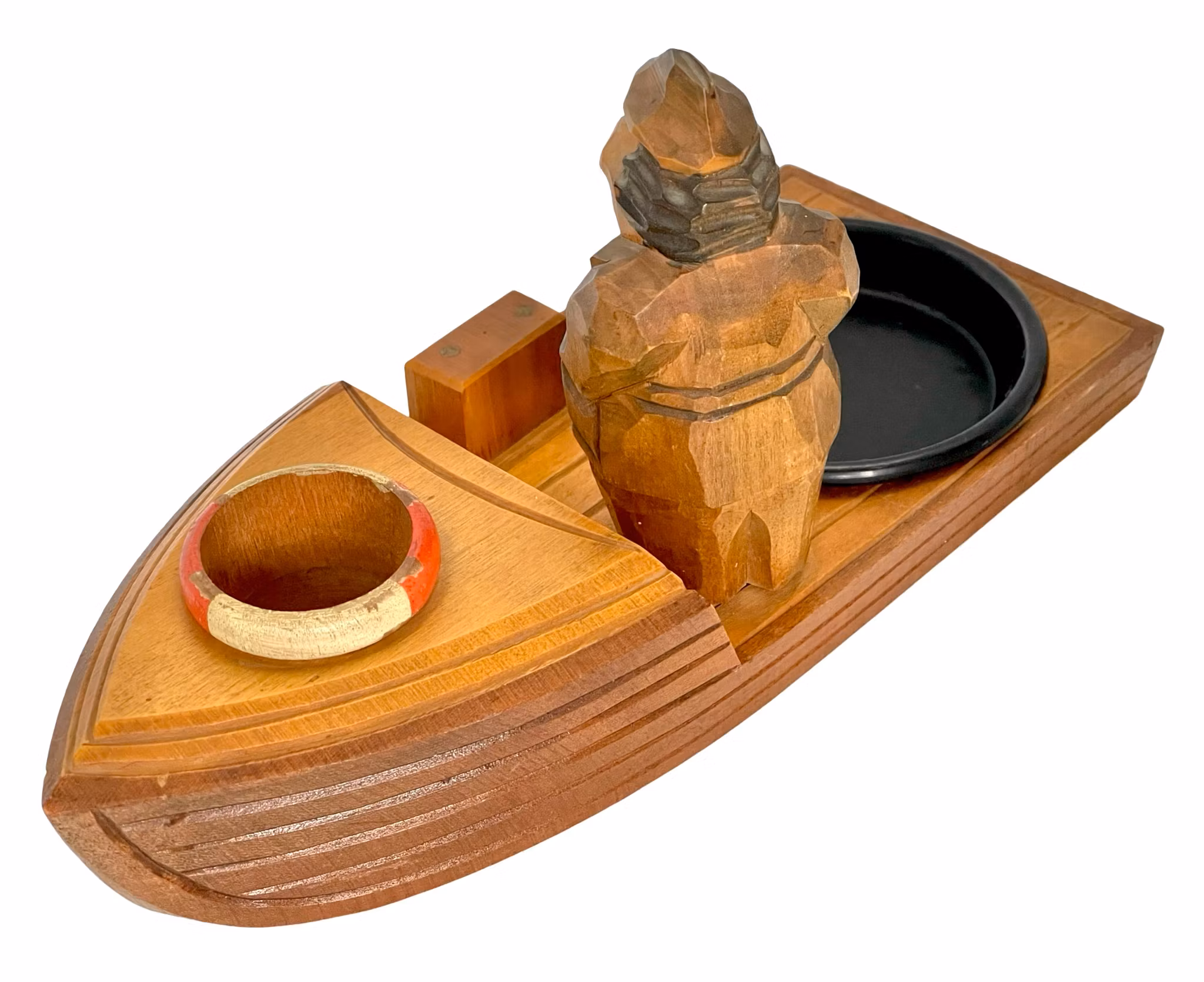 Edvard Persson Tobaksbåd, Træfigur Træskulptur