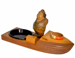 Edvard Persson Tabaksboot, Houten figuur Houten sculptuur