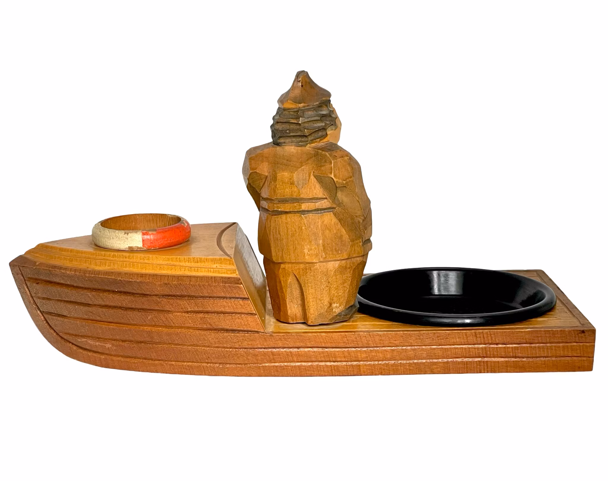 Edvard Persson Tobaksbåd, Træfigur Træskulptur