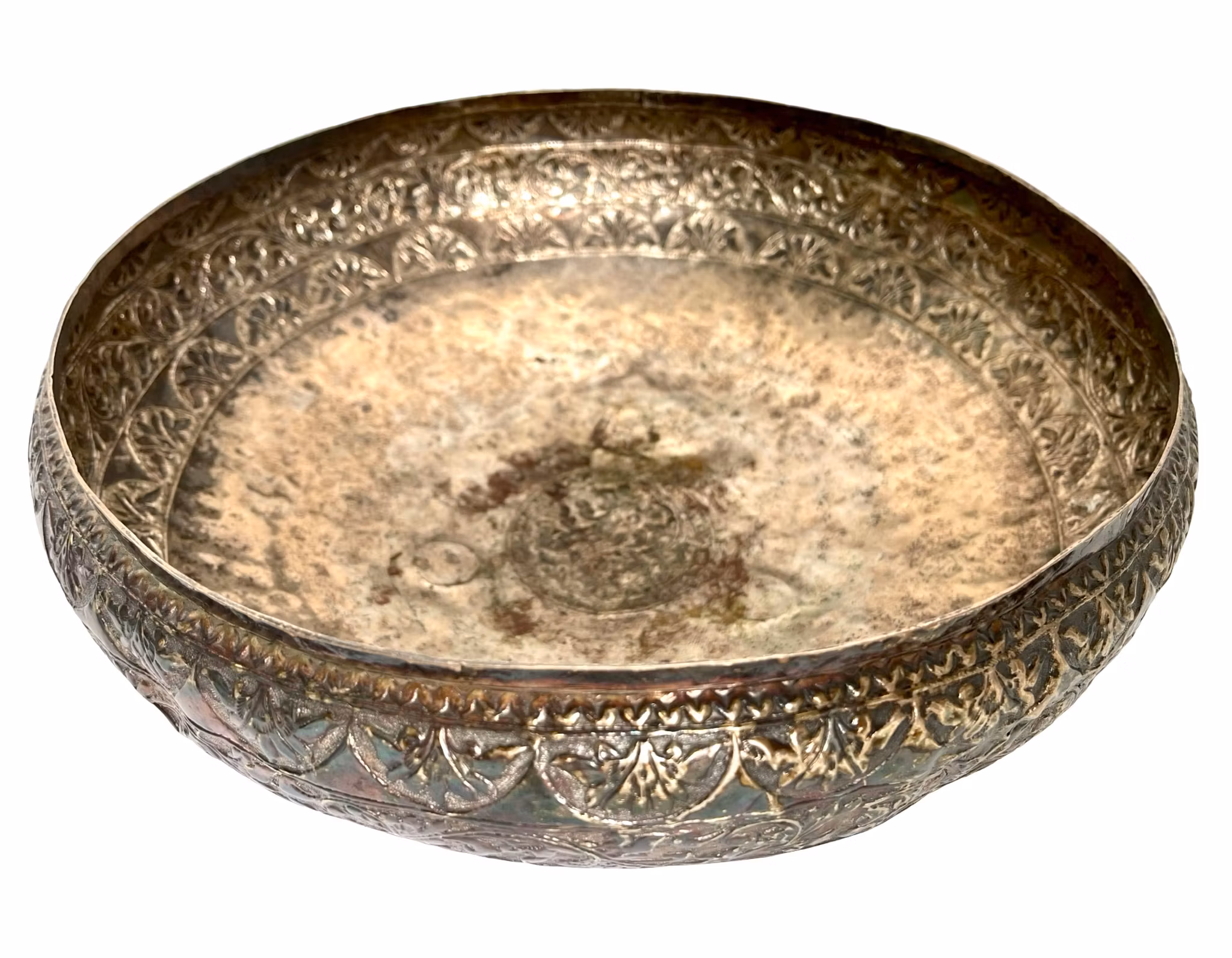 Antik äkta silver skål 1700-talet, 32 cm