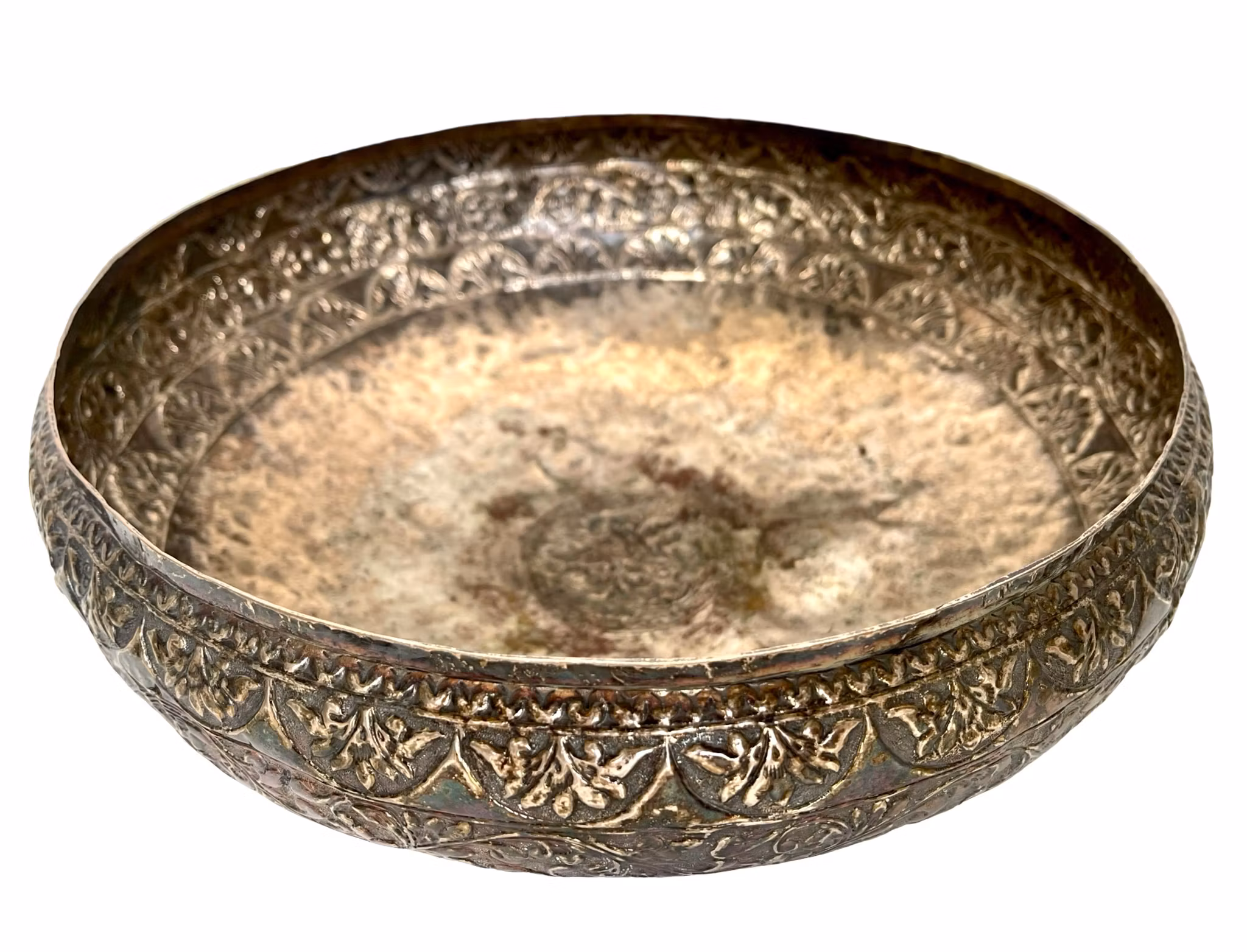 Antik äkta silver skål 1700-talet, 32 cm