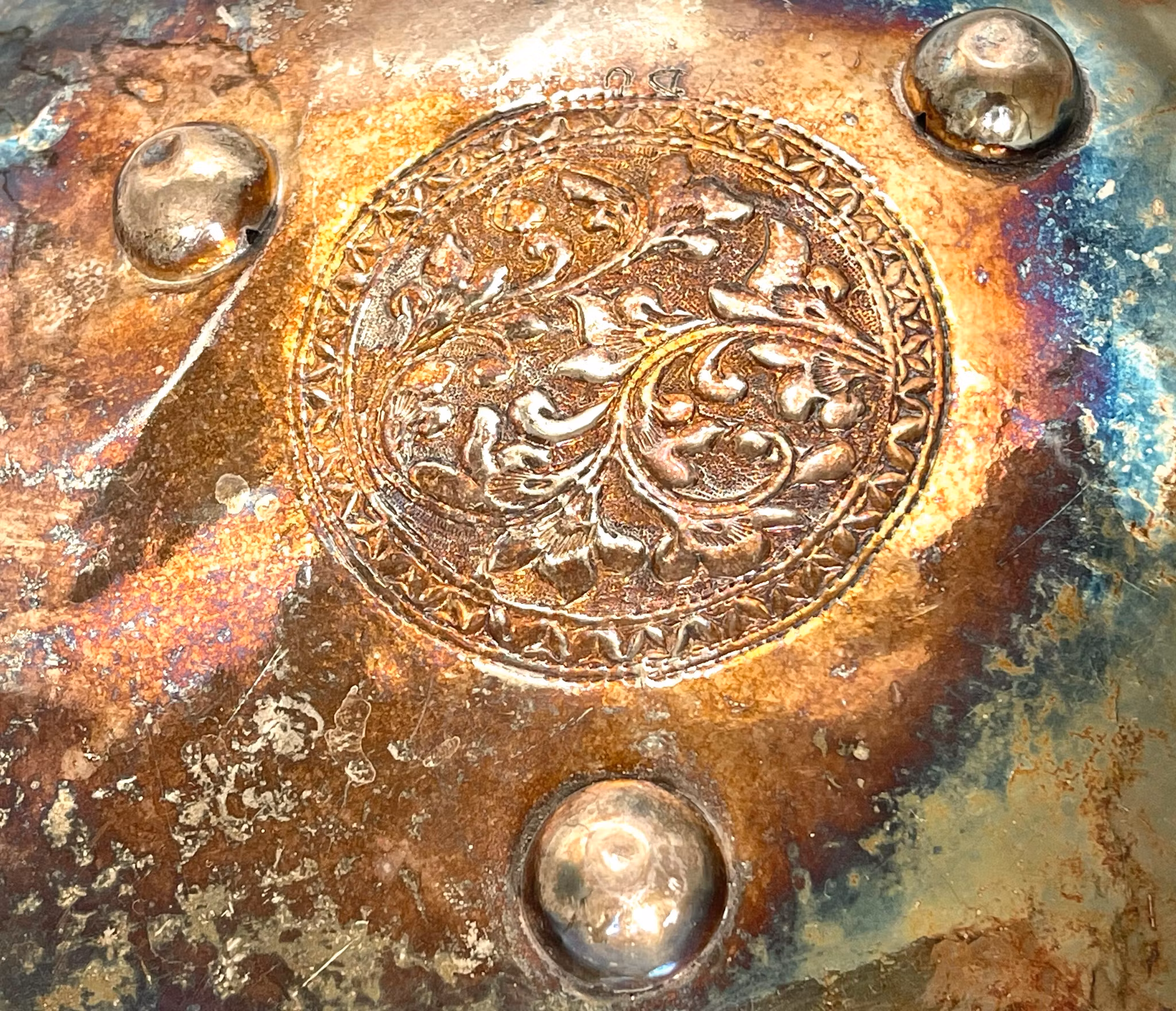 Antik äkta silver skål 1700-talet, 32 cm