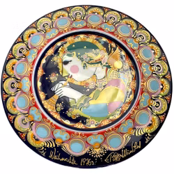 Björn Wiinblad, Porcelanowy talerz bożonarodzeniowy 1976, Rosenthal