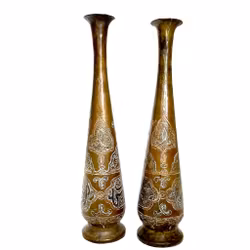 Ein Paar Vasen - Damaskus Werke aus Messing, Kupfer und Zinn, Damaskus, frühes 19. Jahrhundert