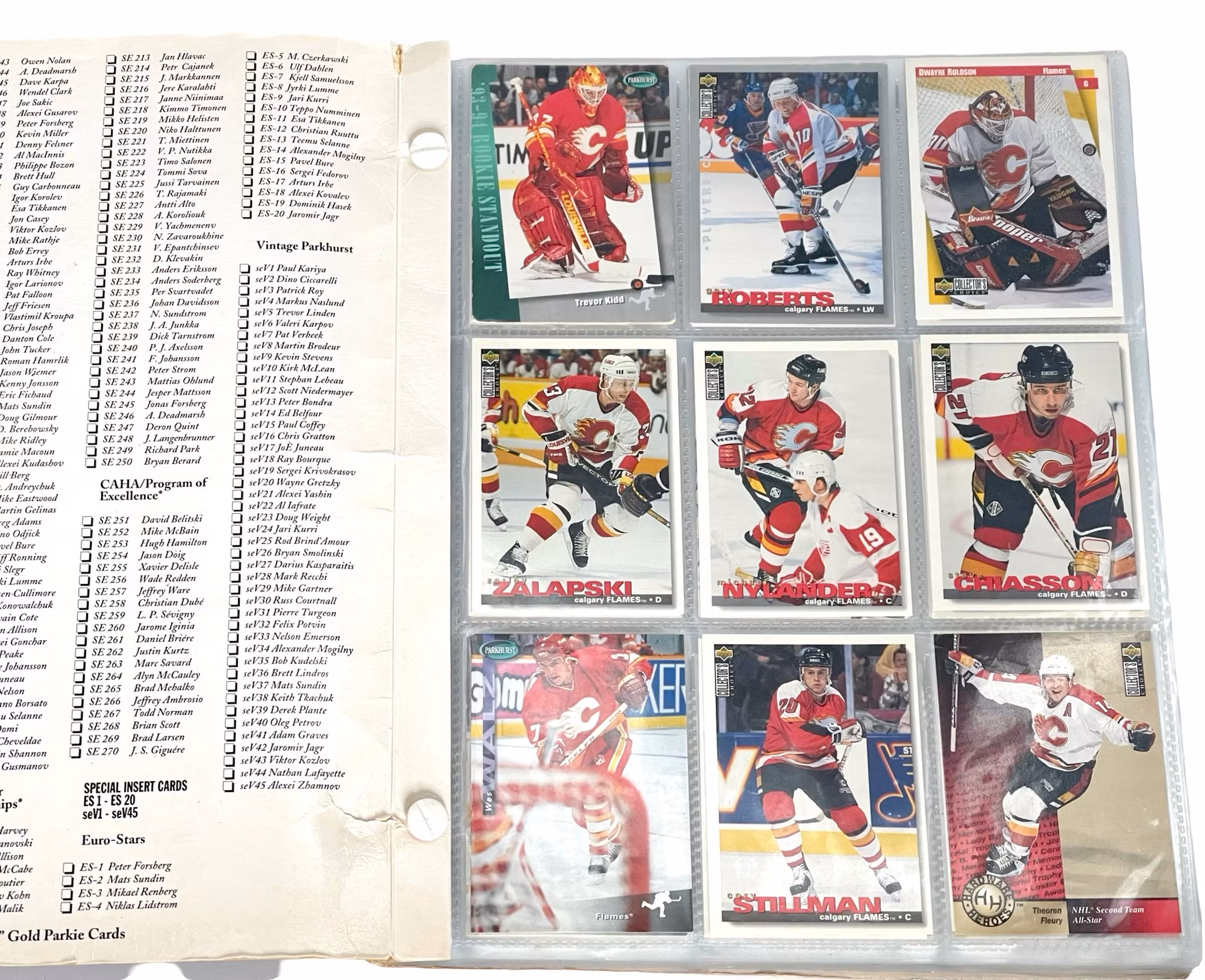 Parkhurst, NHL Hockeyalbum med ca 178 Samlarkort