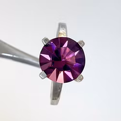 RING, HSG 925er Sterlingsilber, lila Stein