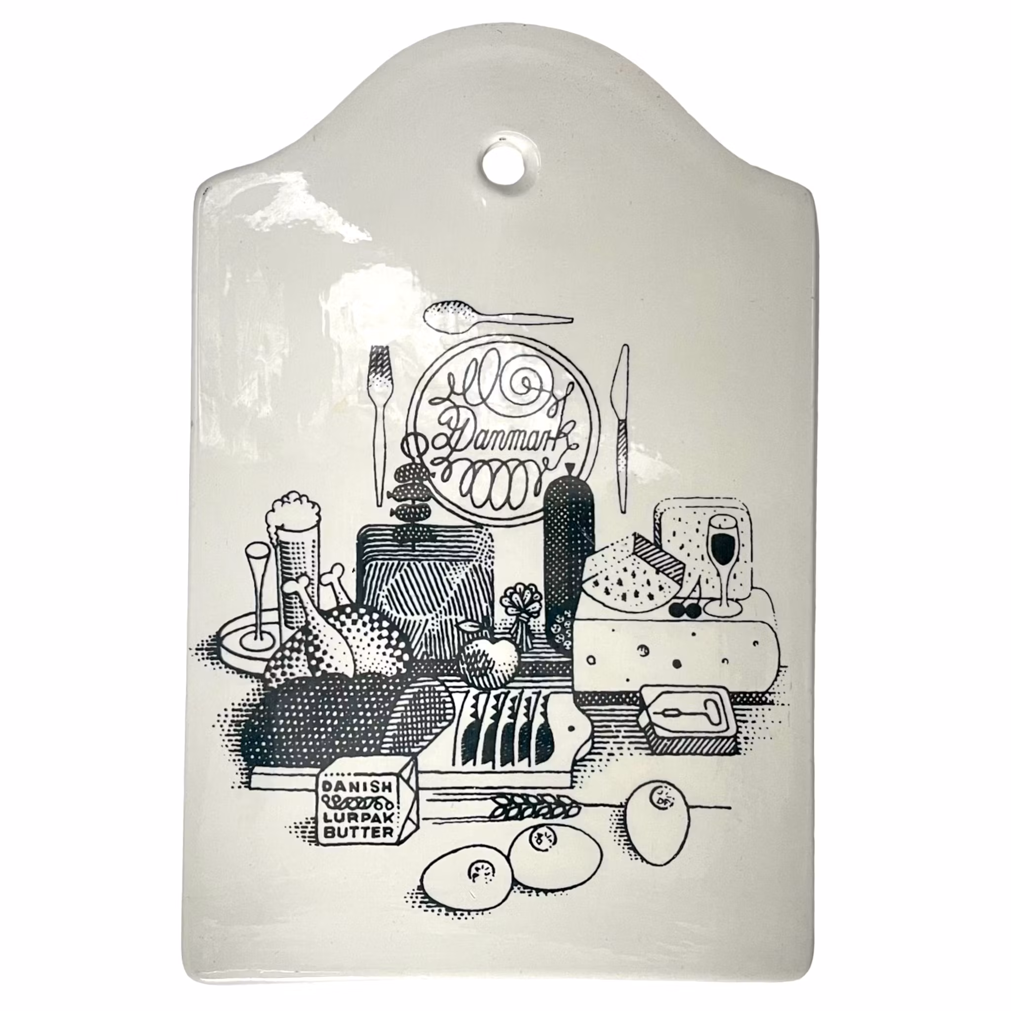 Skærebræt, Nymölle Bruk, porcelæn, Danmark