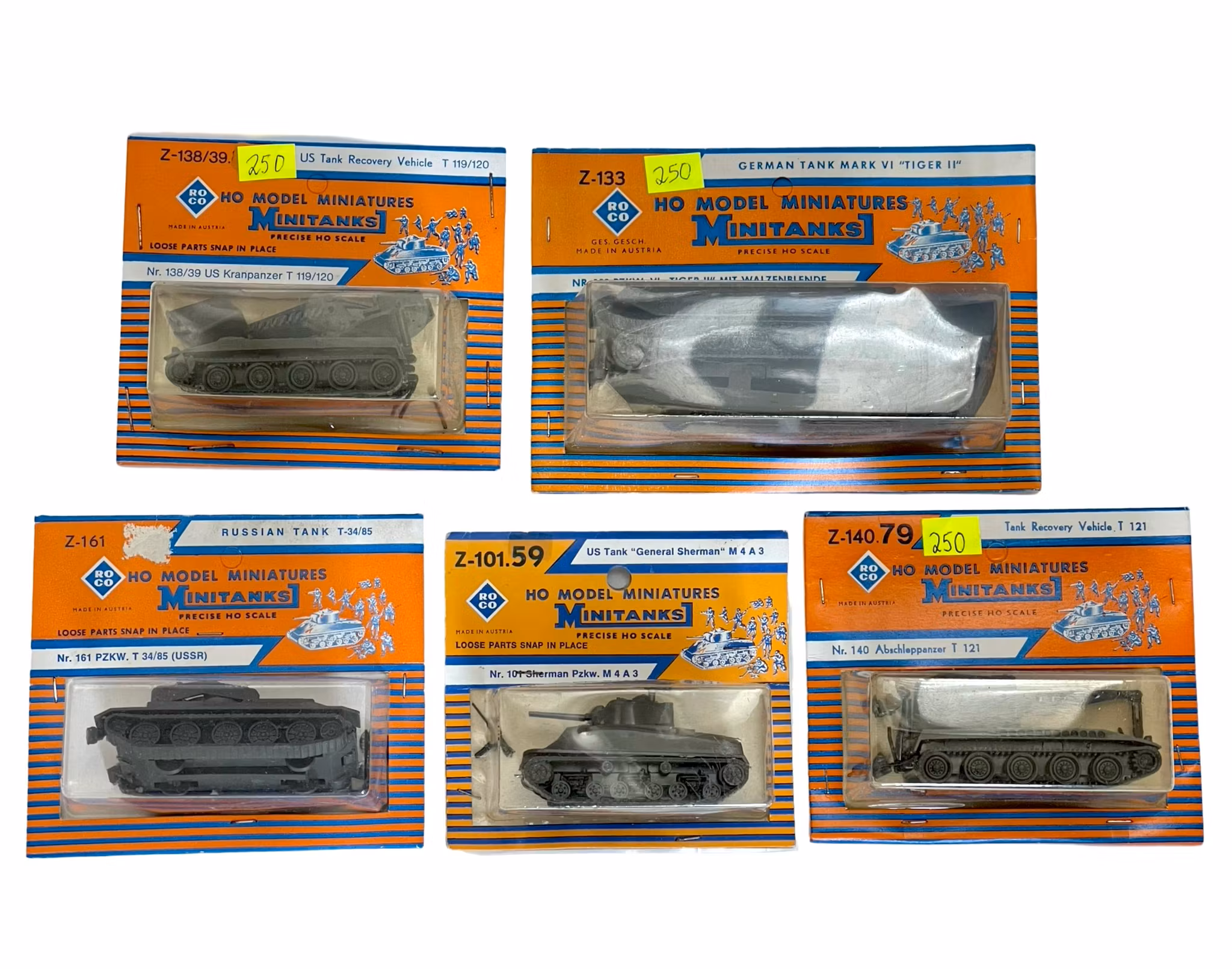 Roco Minitanks Z-133, 138, 161, 101, 140