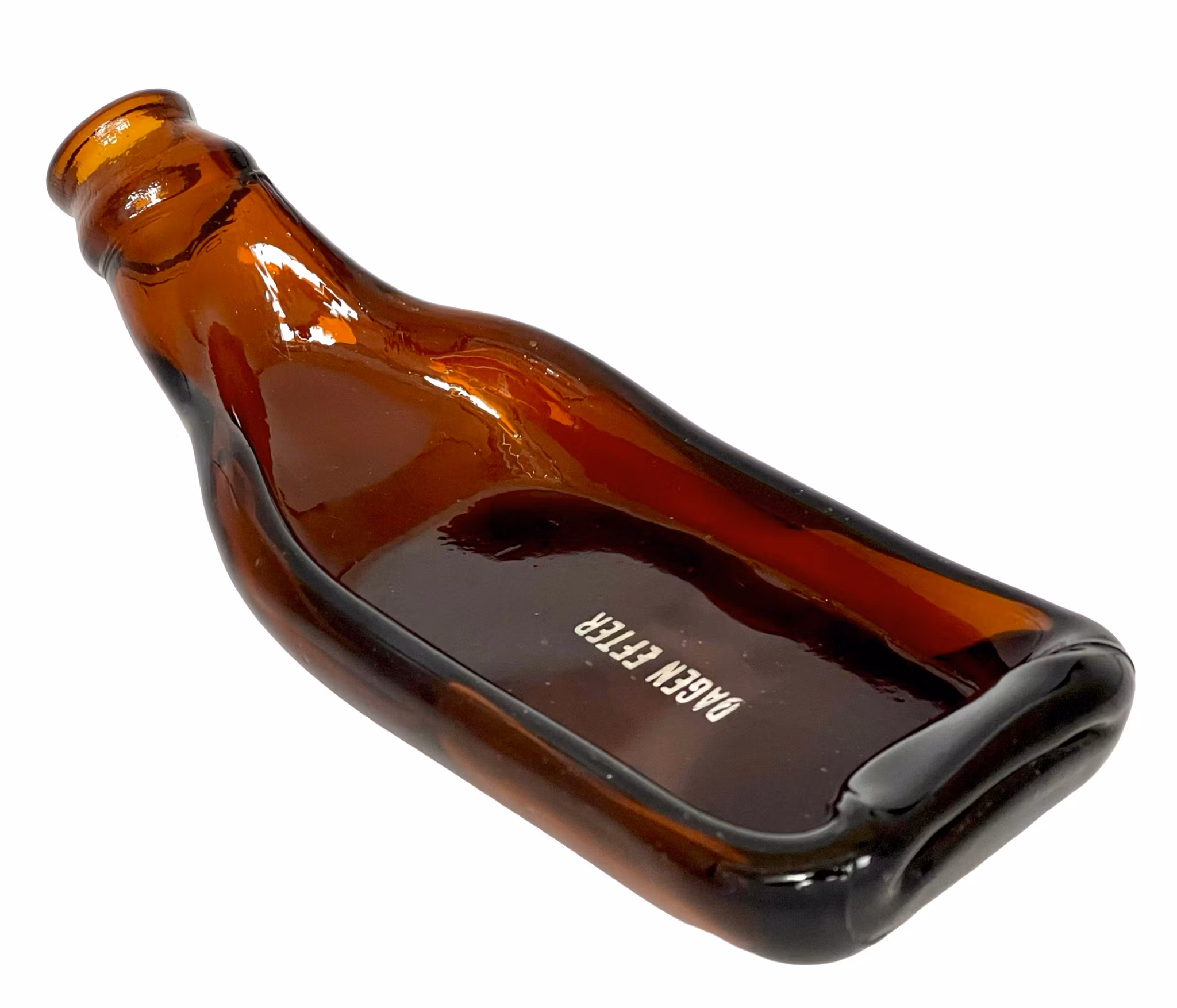 Botella de vidrio artístico Cuenco/Cenicero, Vidrio esculpido