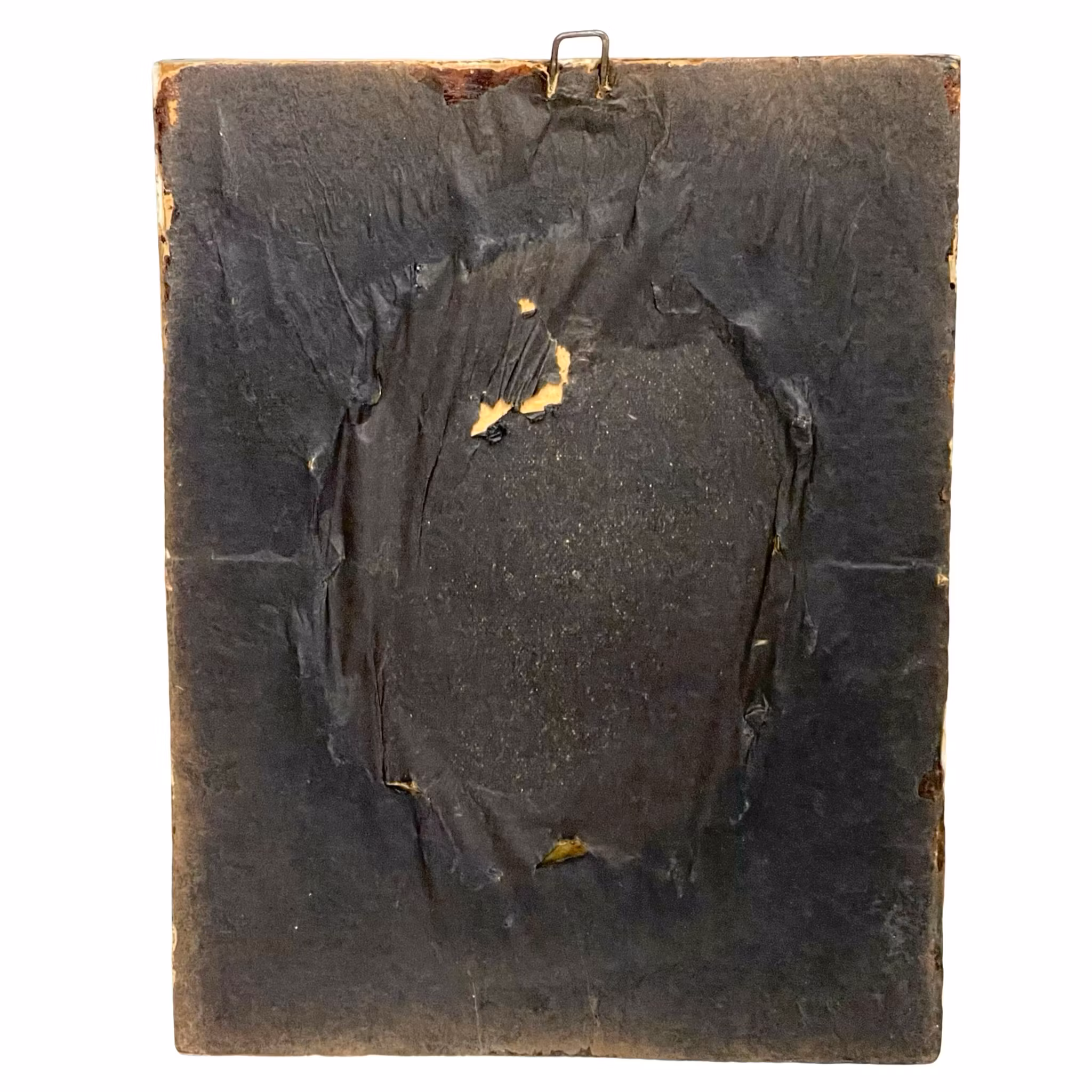 Antik målad Miniatyrtavla, ben, signerad