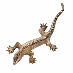 Antyczna broszka Salamandra, jaszczurka, srebro 830