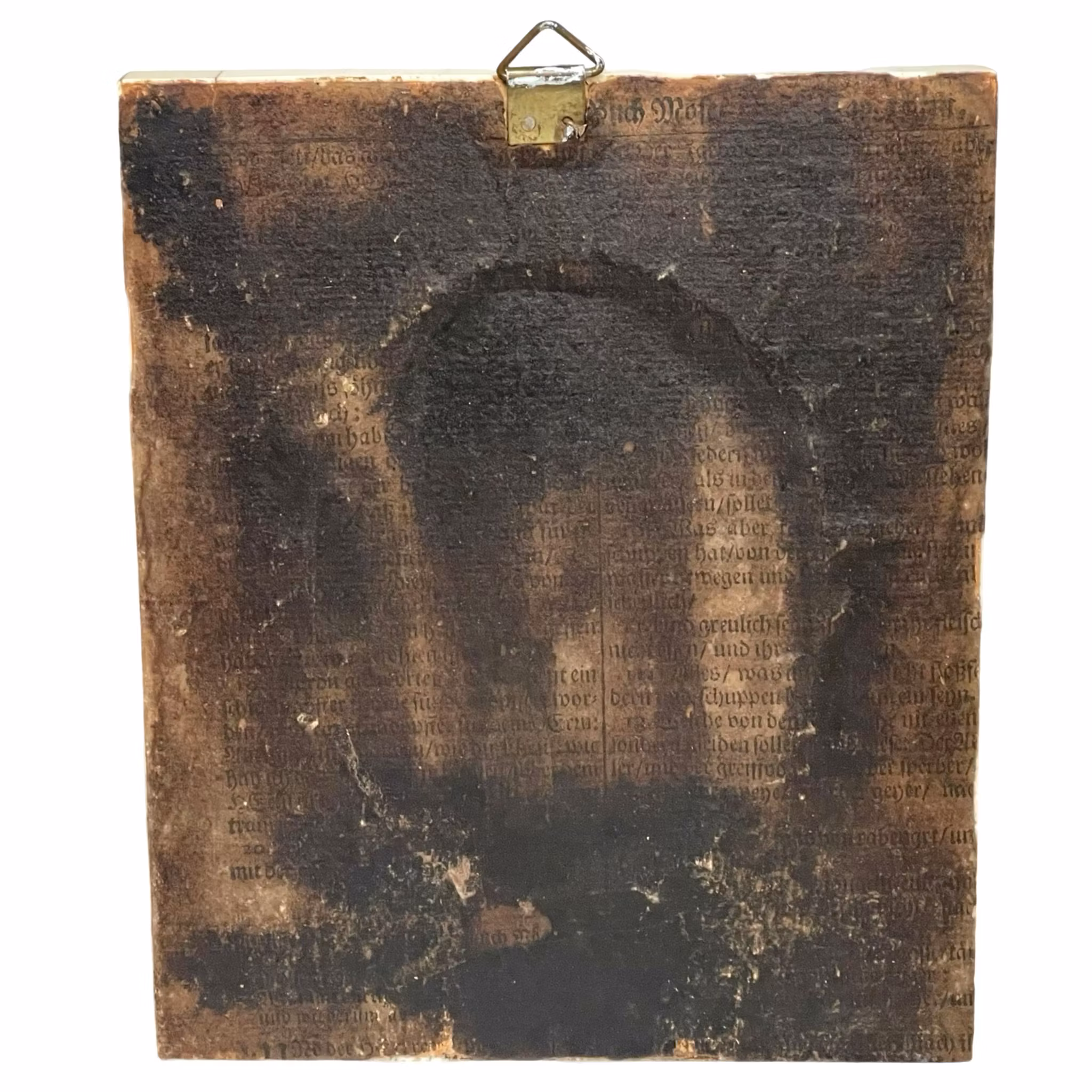 Antik målad Miniatyrtavla, ben, signerad