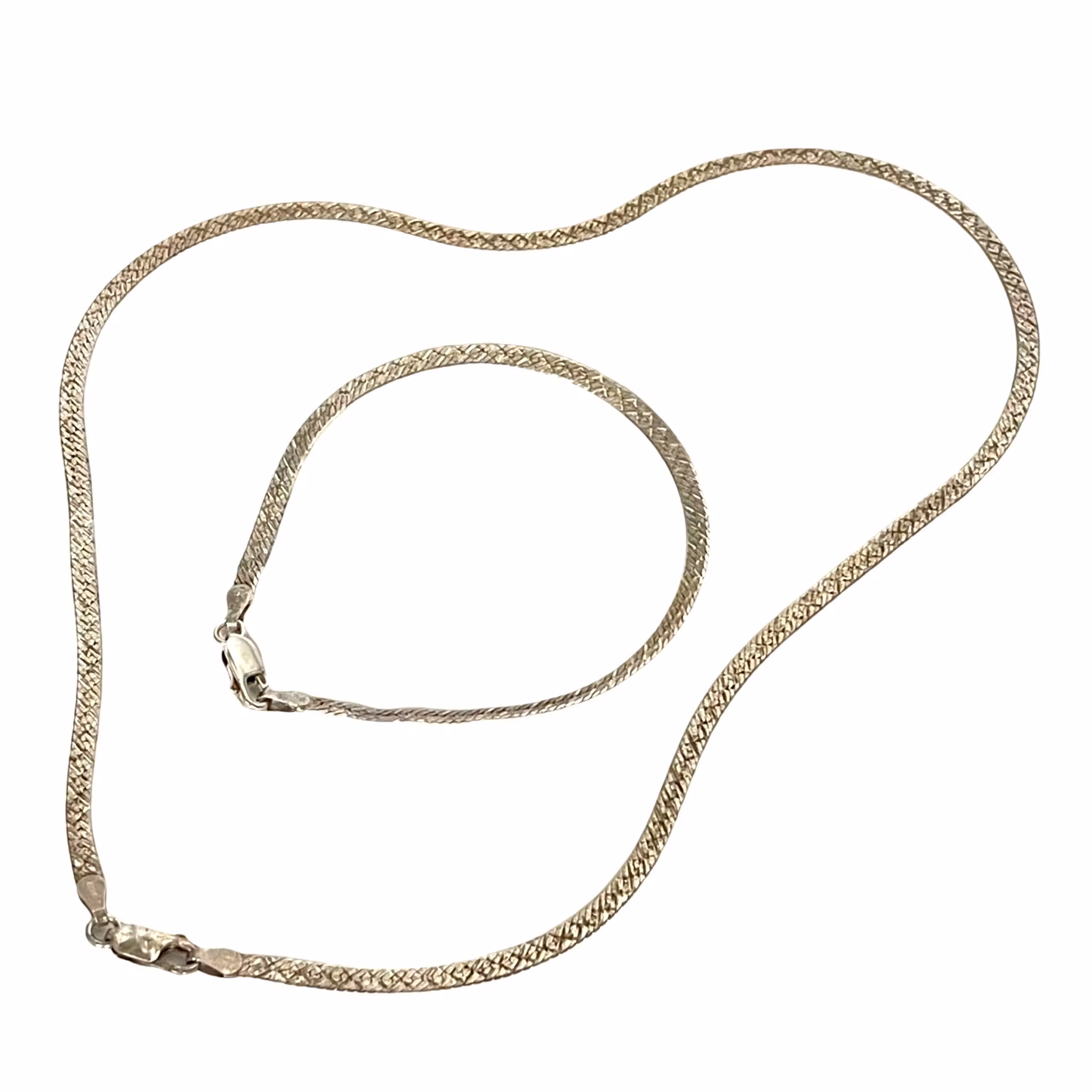 Sterling Zilver 925 Armband armschakel met ketting