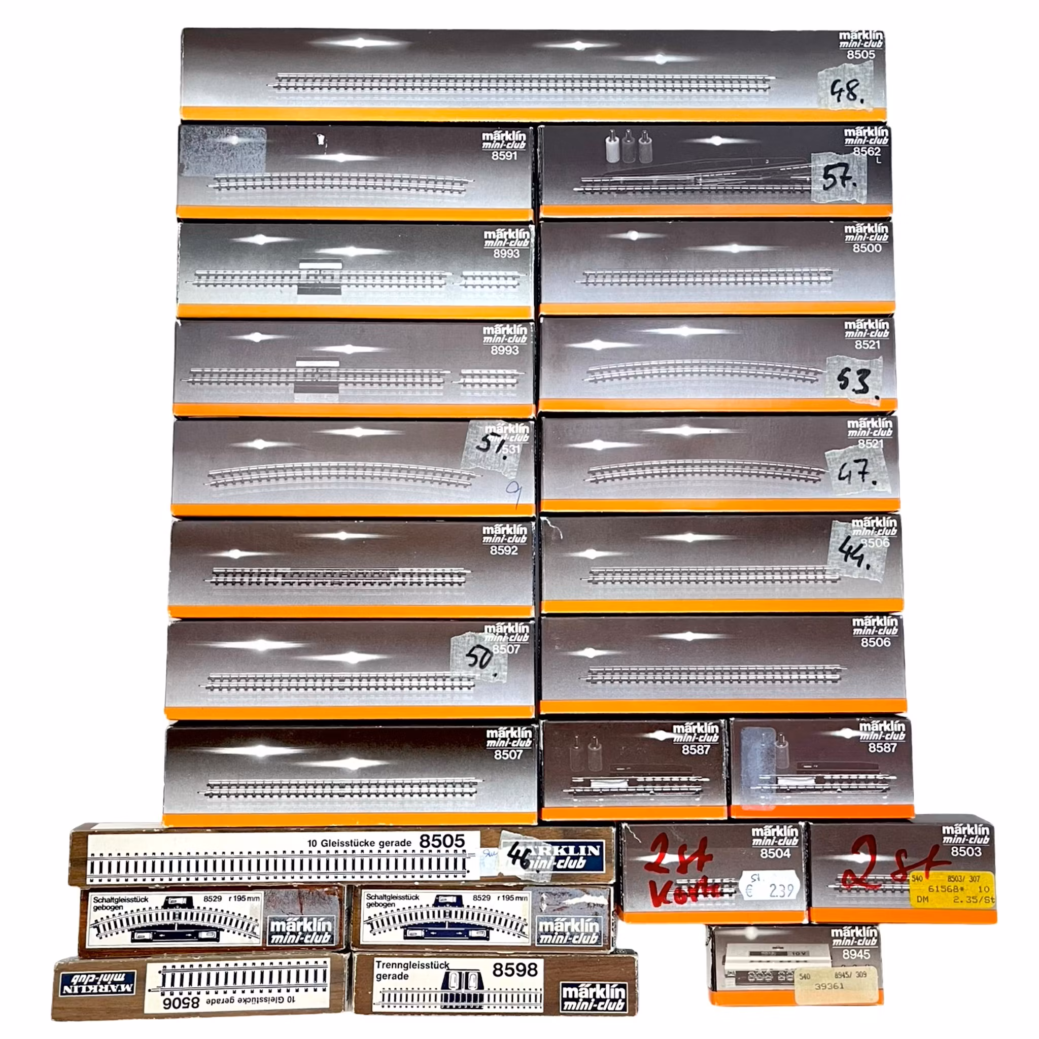 Miniklub Märklin Z, zwrotnice i szyny itp