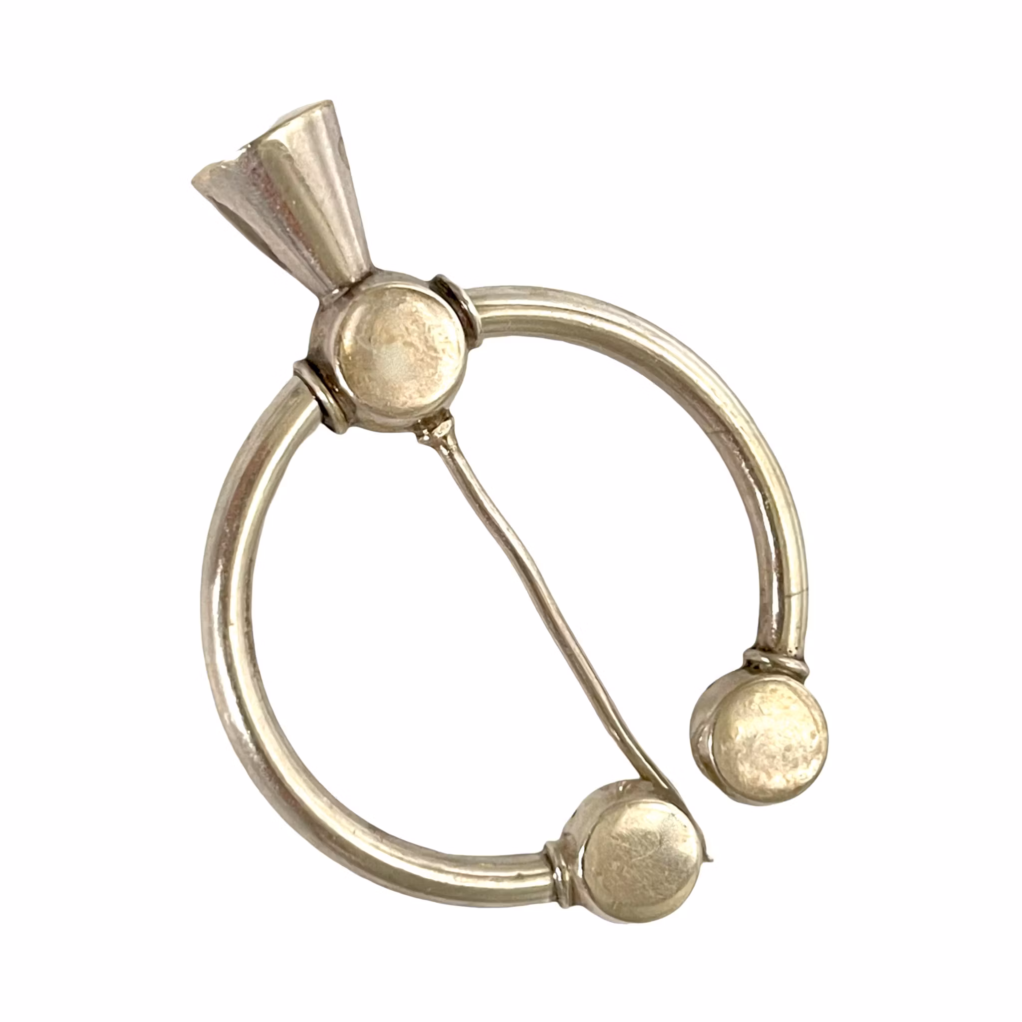 Ringschnalle Brosche Silber 830