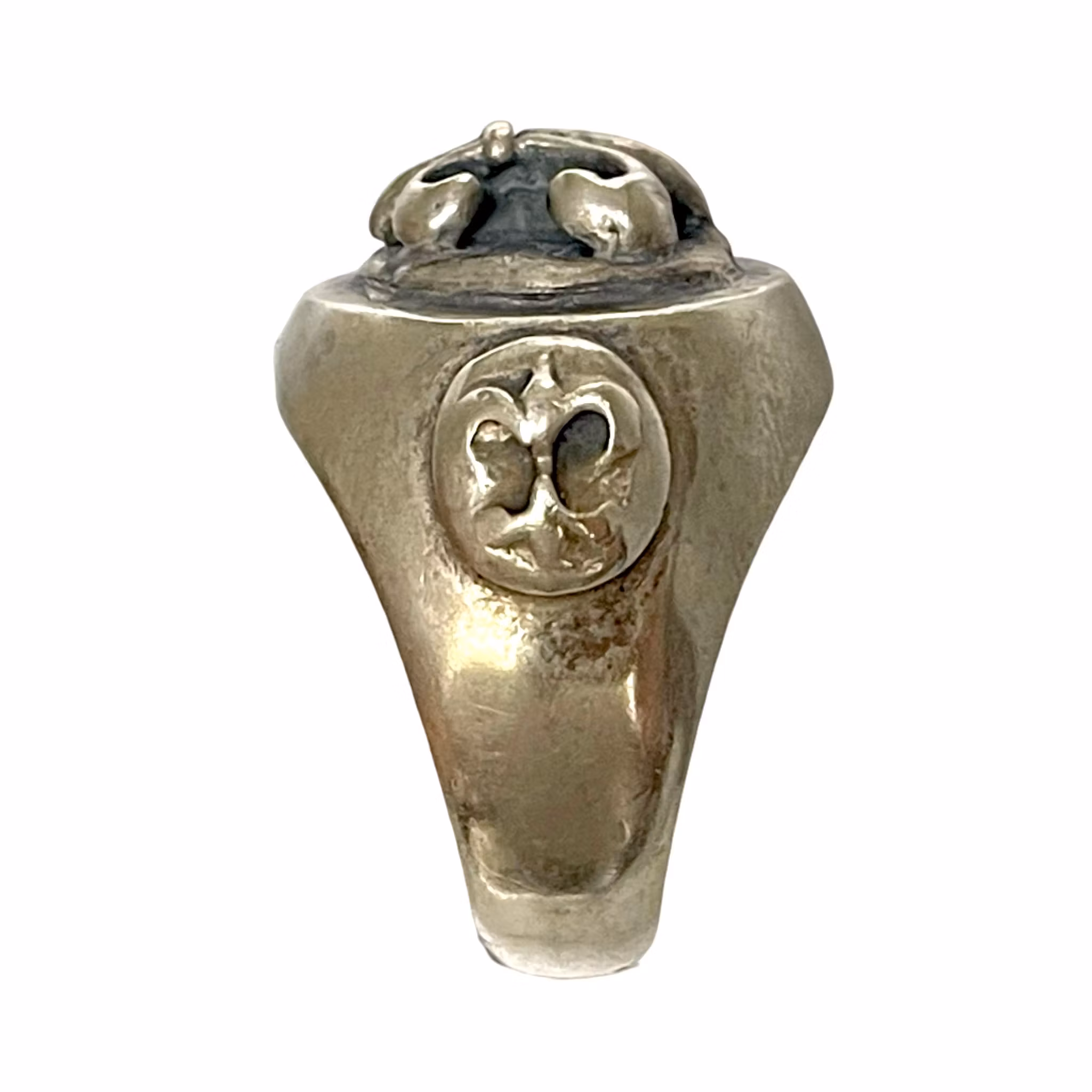 Signetring Fleur de Lys, lilja blomma 925 sterling silver