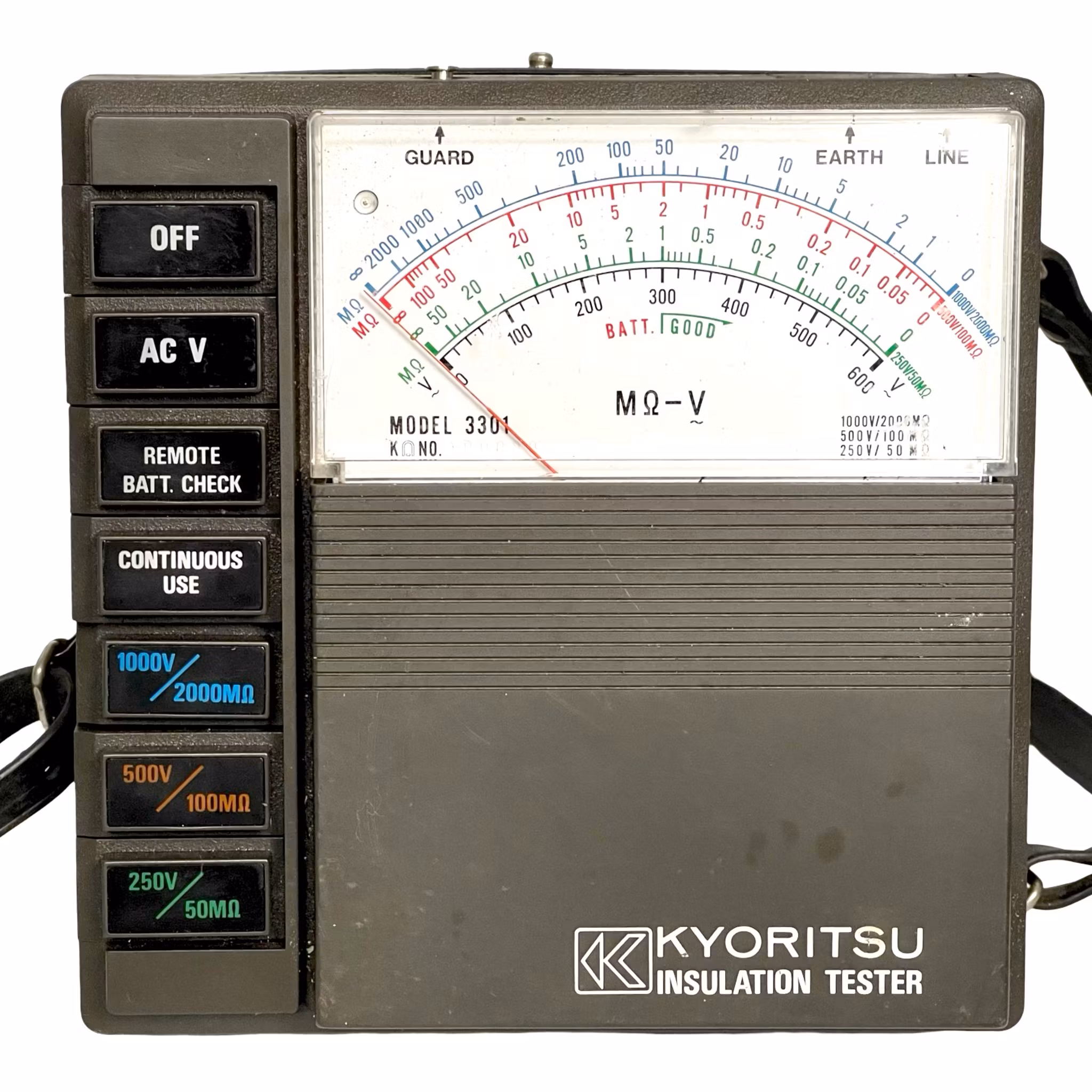 Kyoritsu 3301, 02 Isolasjonsmotstandstester / AC-spenningsmåler