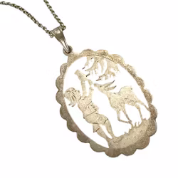 Hänge med kedja, äkta silver