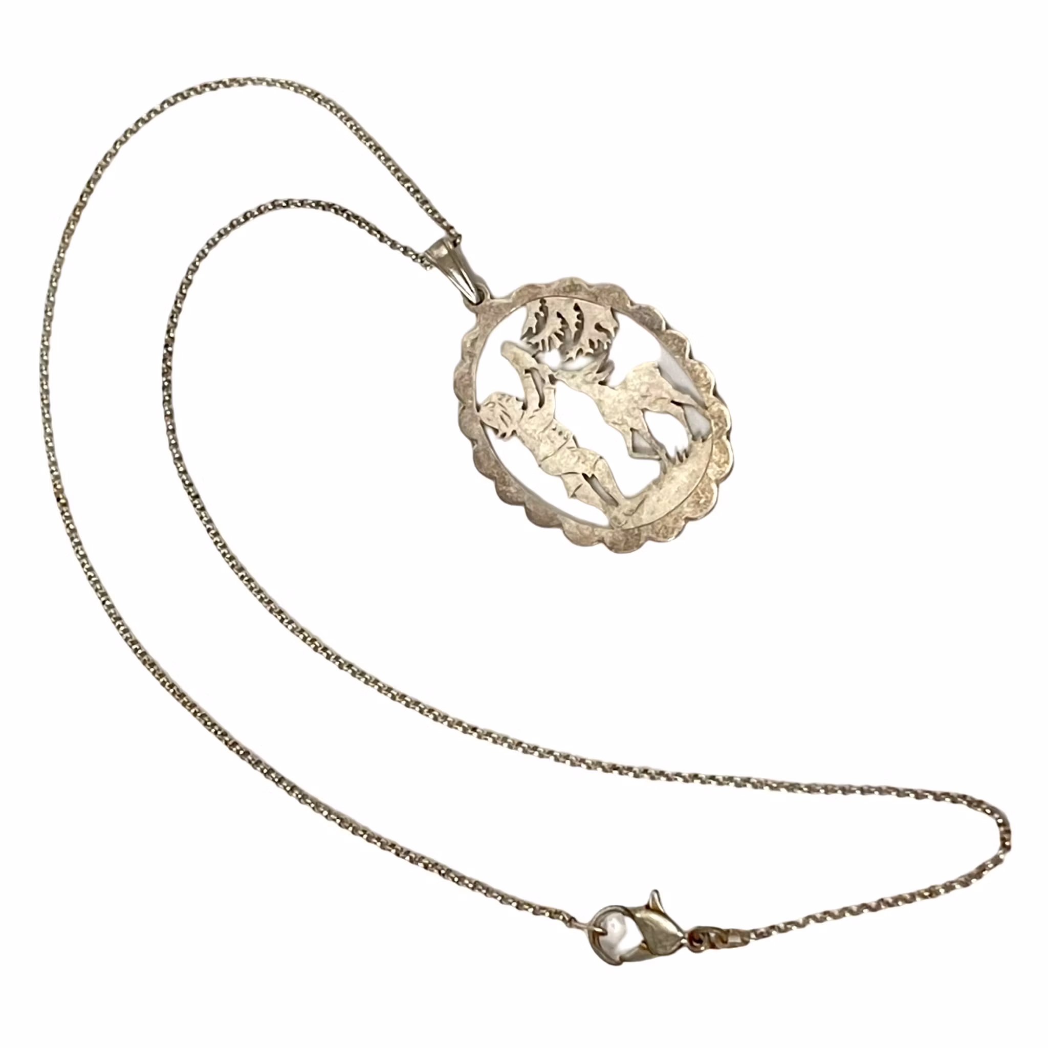 Hänge med kedja, äkta silver