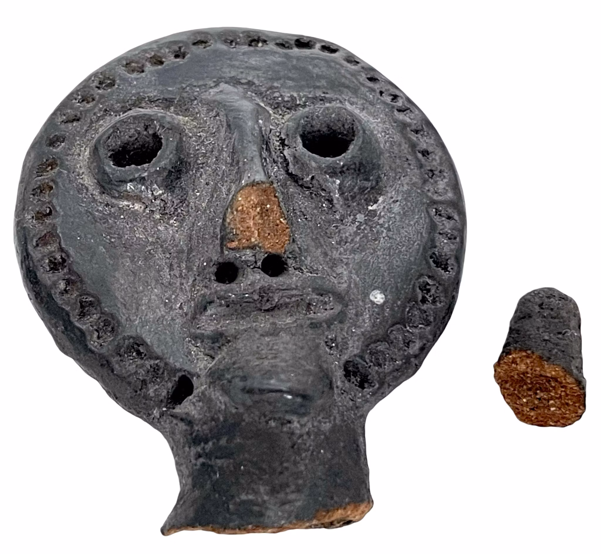 Antique Tête en Terre cuite, Terracotta Akan Nsodia, Kwahu, Ghana