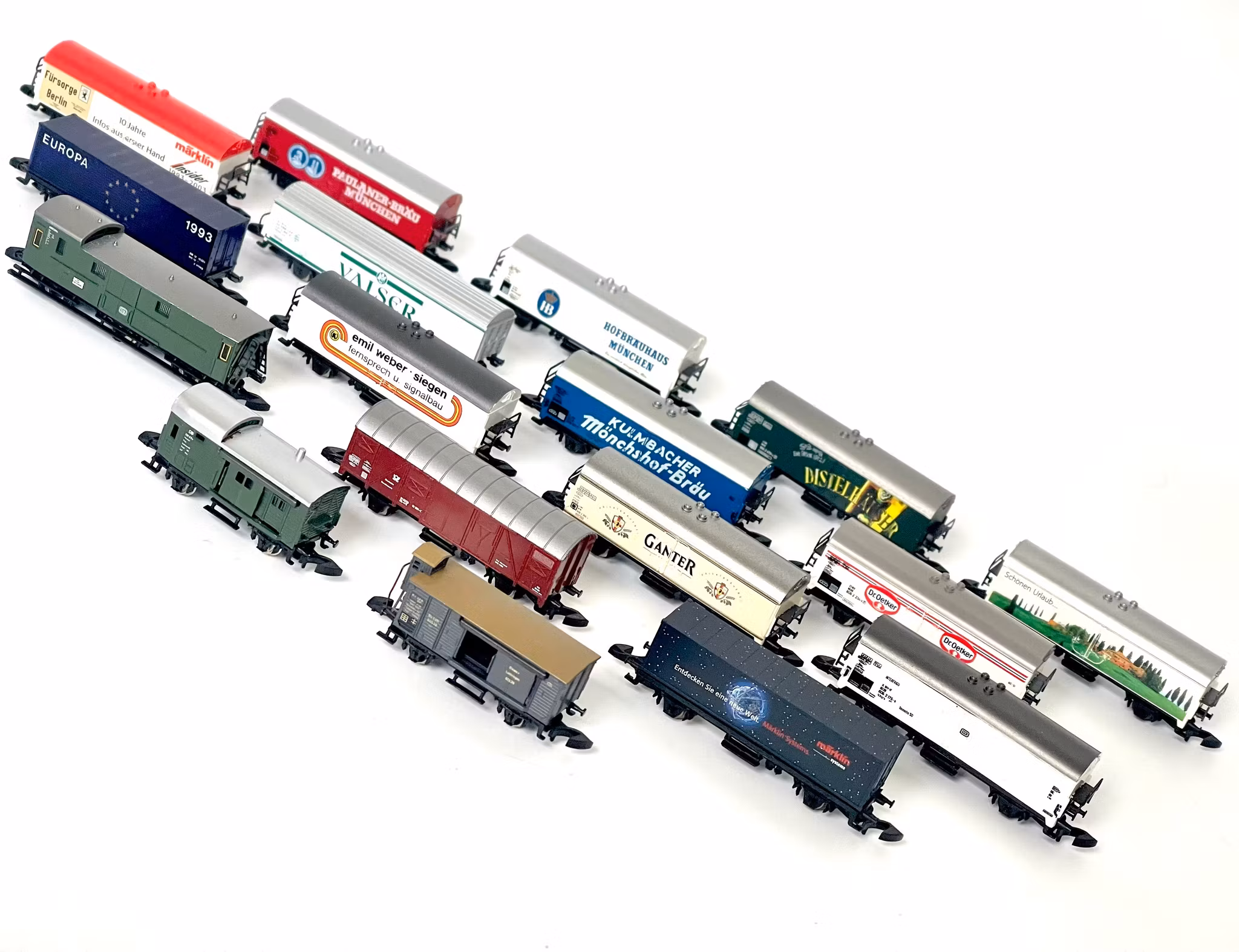 Märklin Z Mini-Club, 17 modelos de vagones de tren
