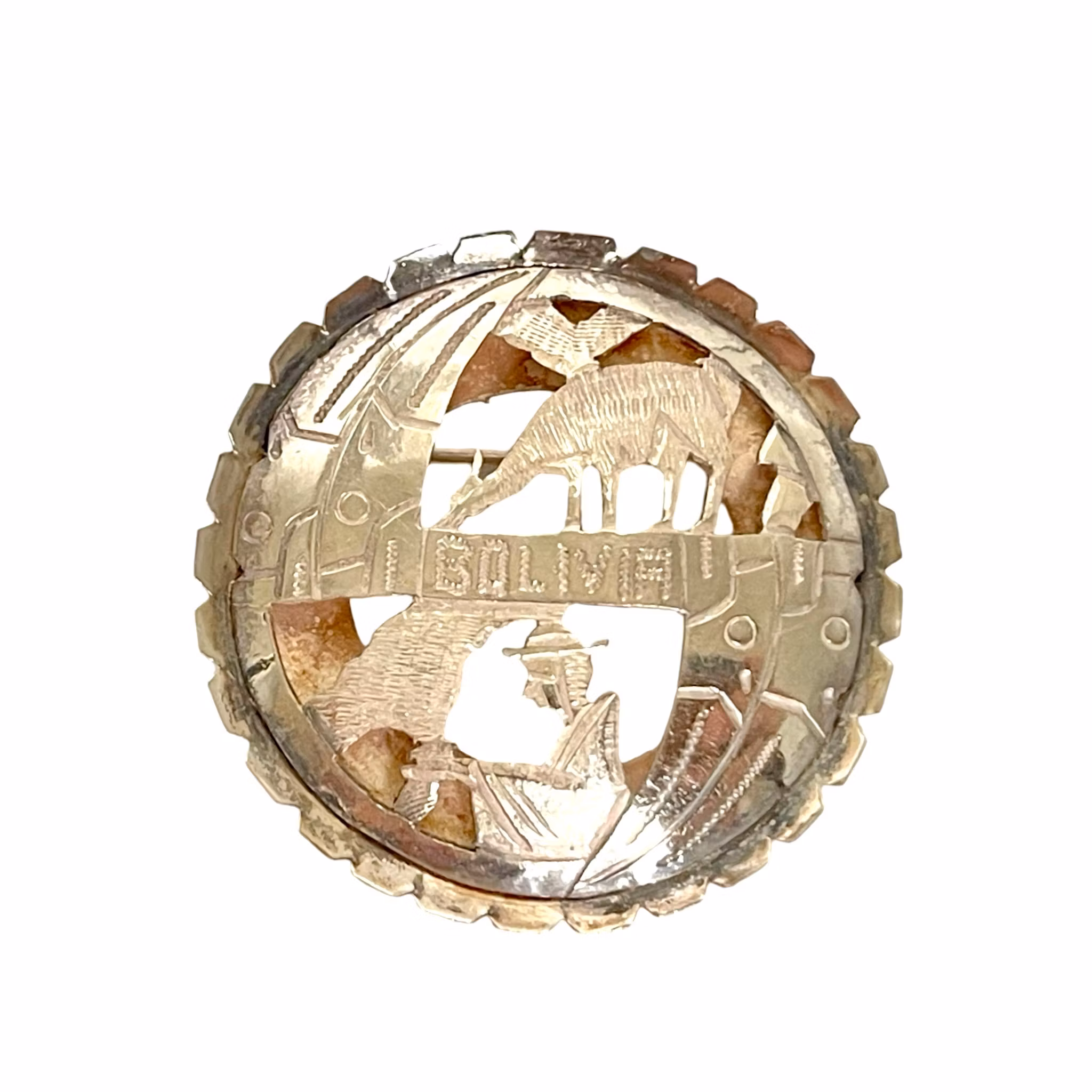 Brooch, Bolivia, silver 900 S
