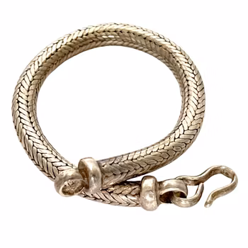 Antik äkta silver armband armlänk