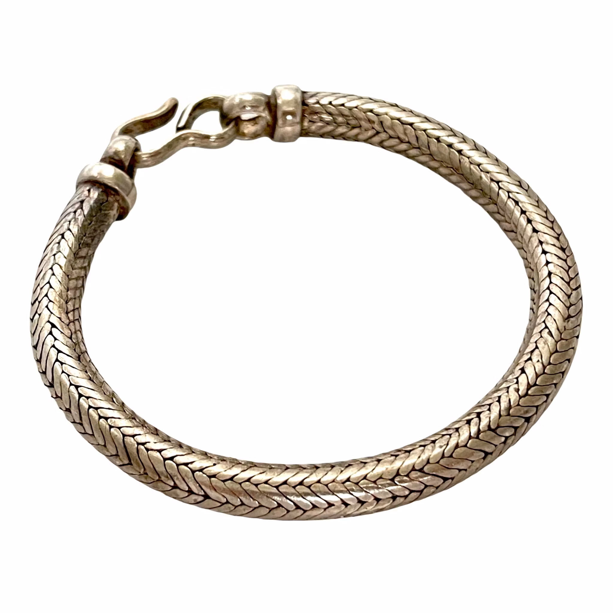 Antique genuine silver bracelet arm link