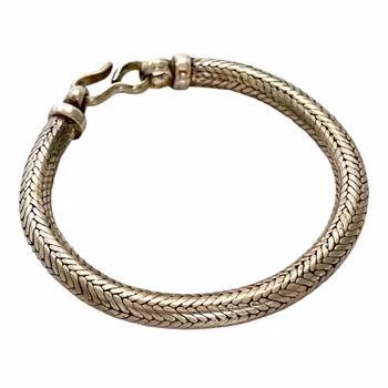 Antik äkta silver armband armlänk