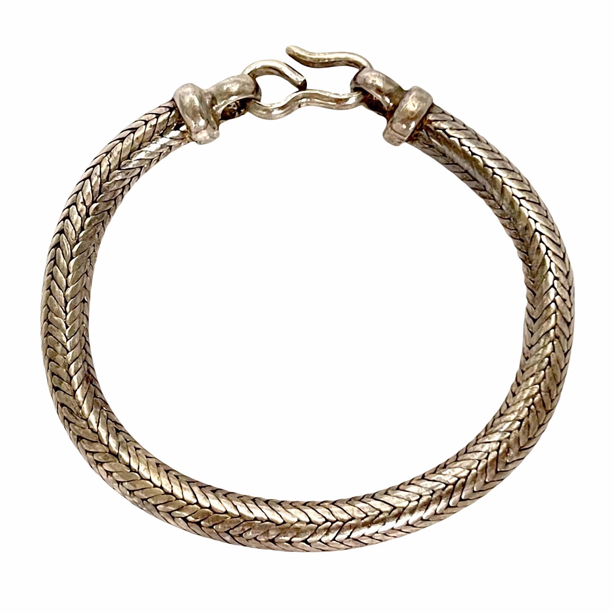 Antique genuine silver bracelet arm link