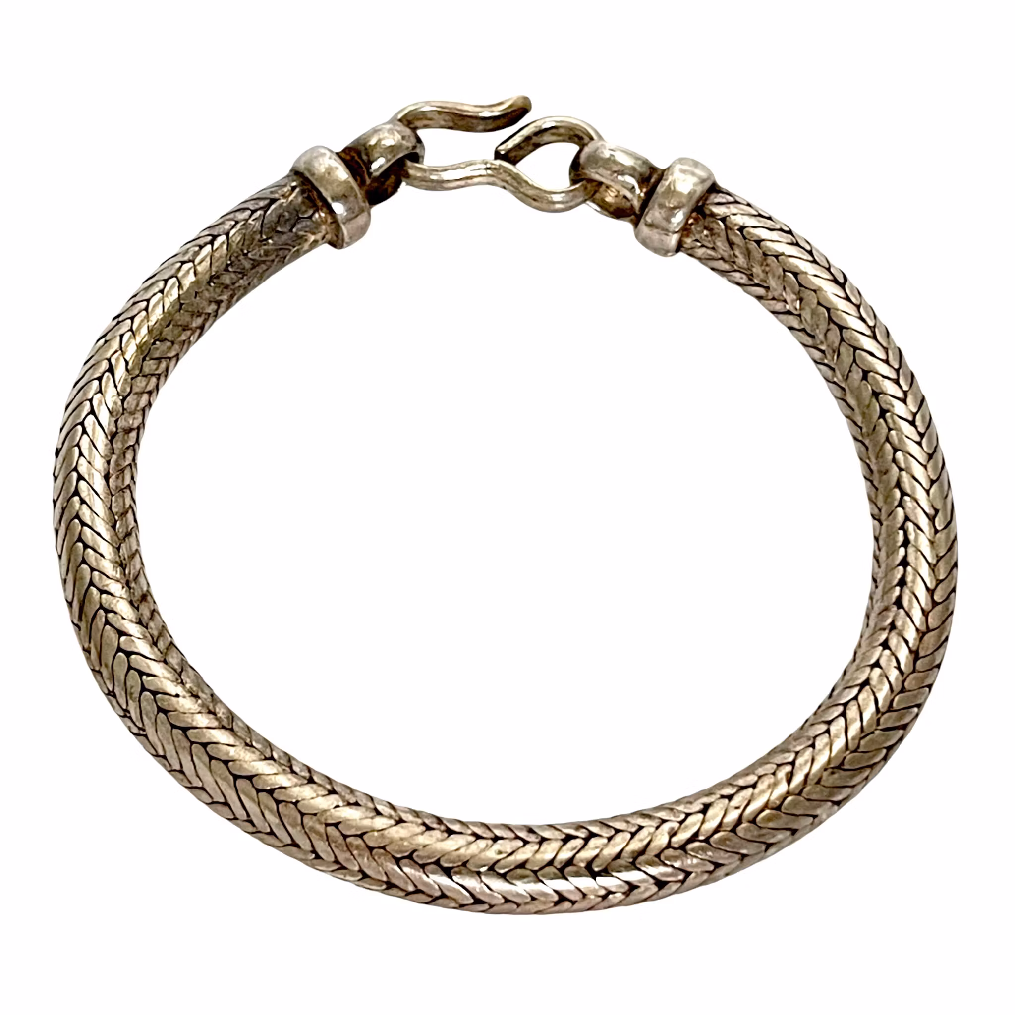 Antique genuine silver bracelet arm link