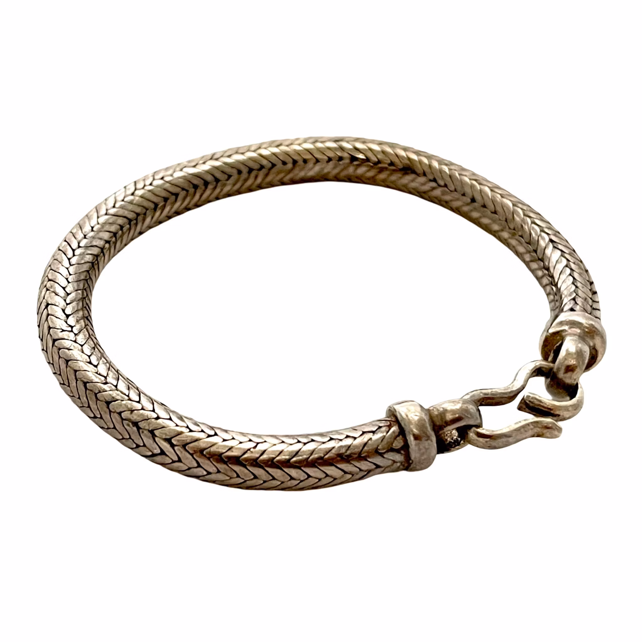 Antique genuine silver bracelet arm link