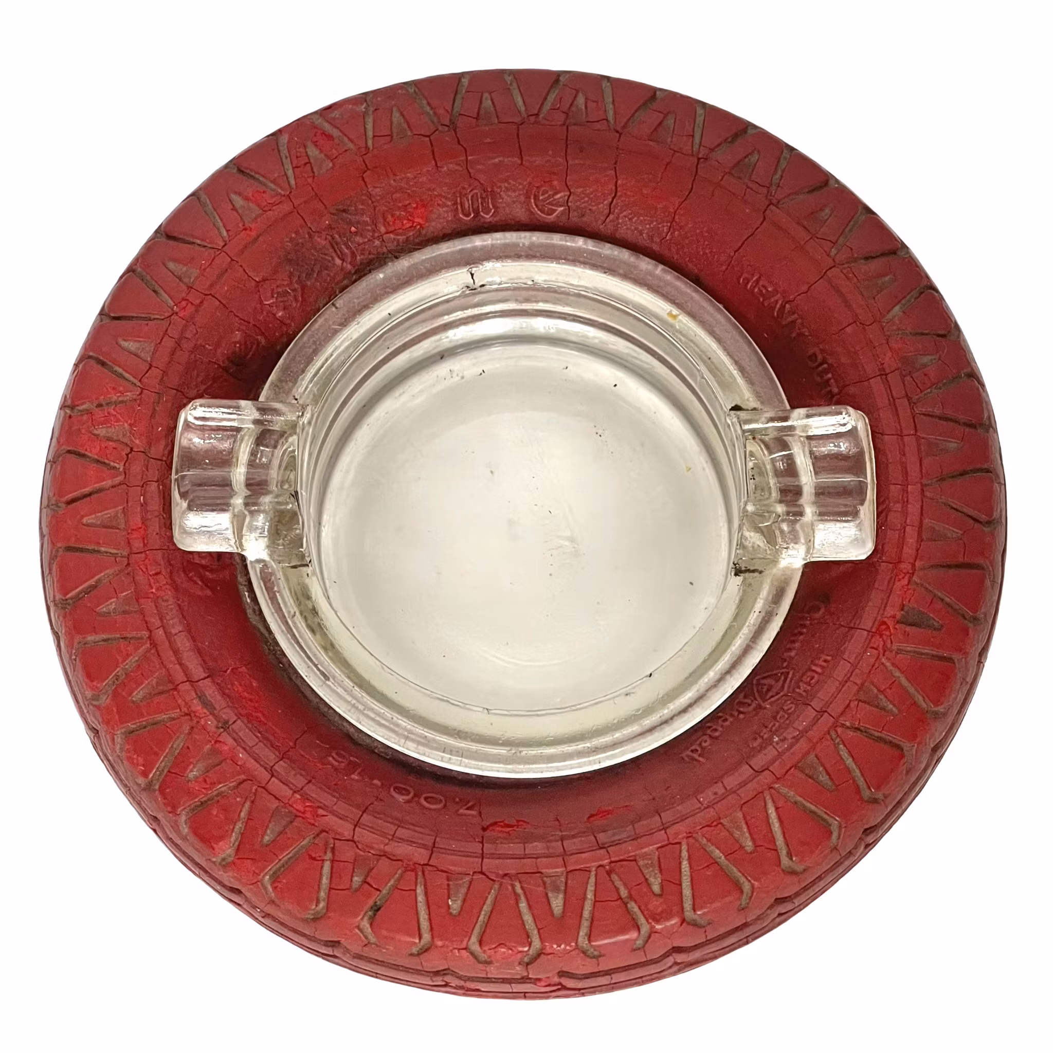 Neumático rojo raro 1934, cenicero Firestone