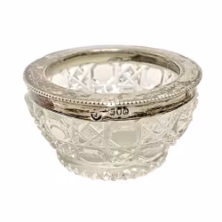 Solniczka, prawdziwe srebro z kryształkiem